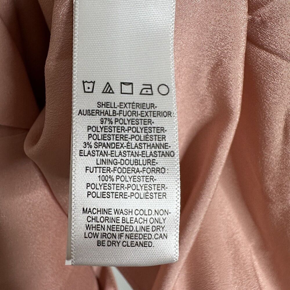 NWT Dress The Population Lyla Crepe Cocktail Midi Dress Women Blush Pink SZ XXS - Picture 6 of 7